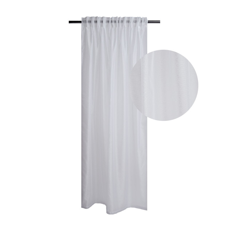 Firana z taśmą CRYSTAL CHIC 140x270 optical white